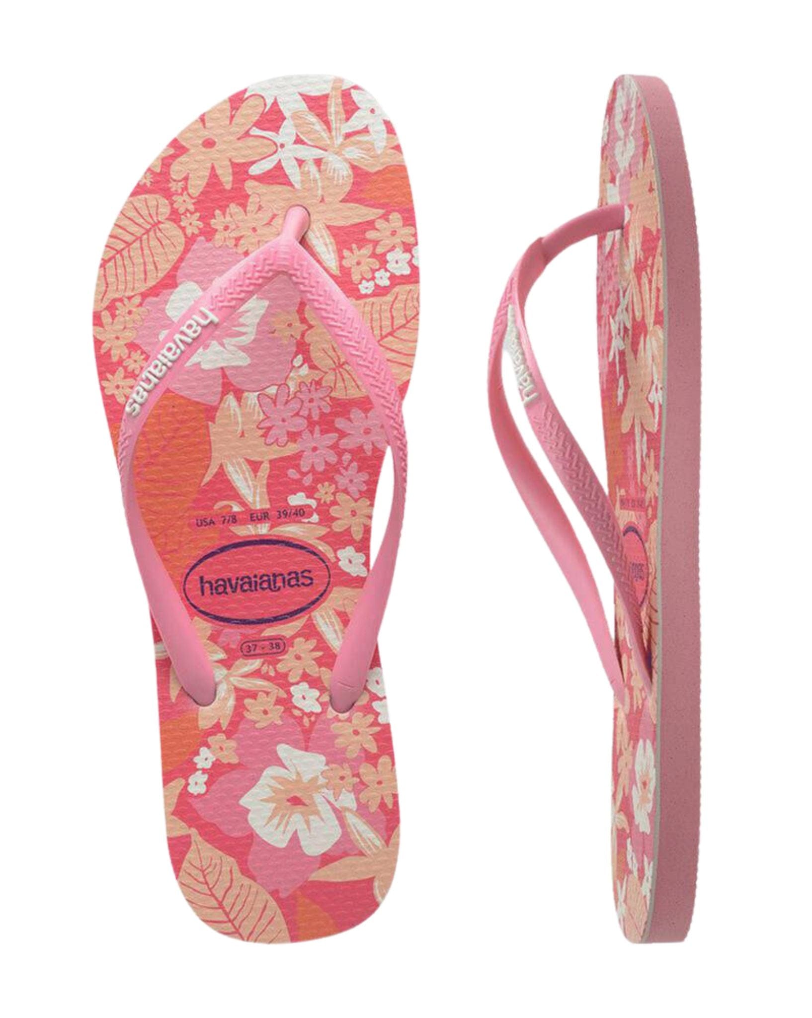 Havaianas Kids Slim Ditsy Bloom Thongs - Pink