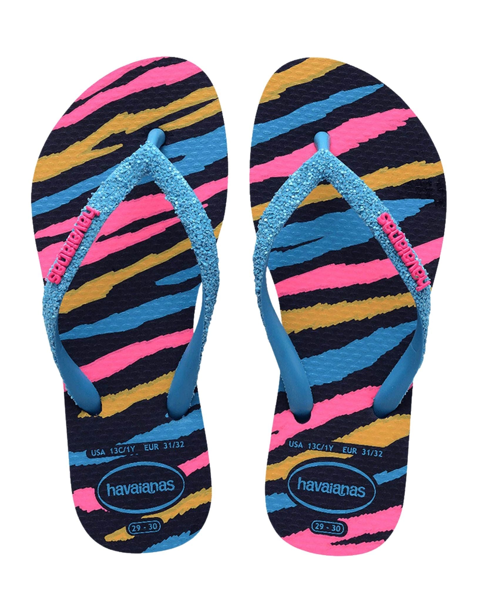 Havaianas Kids Slim Glitter II Thongs Available Today with Free