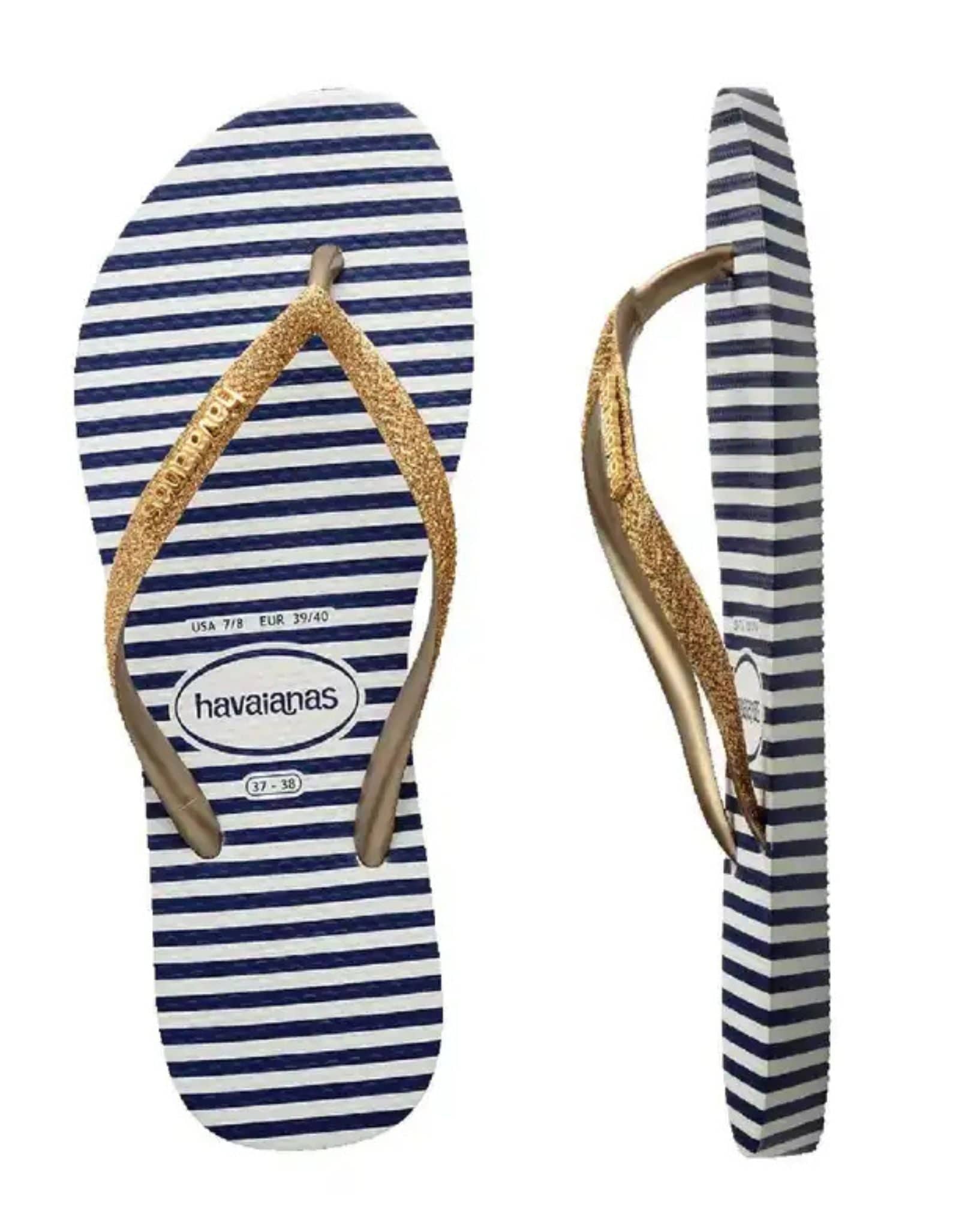 Havaianas Womens Slim Glitter Stripes