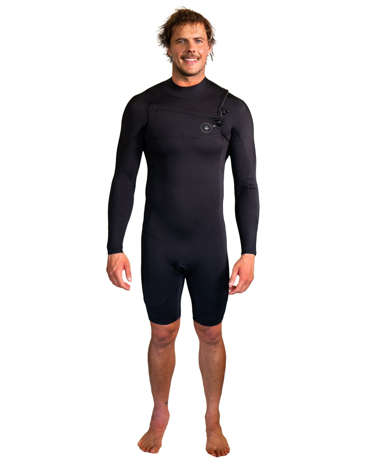 Honey Surf Mens Long Sleeve Springsuit Wetsuit - 2mm Chest Zip GBS