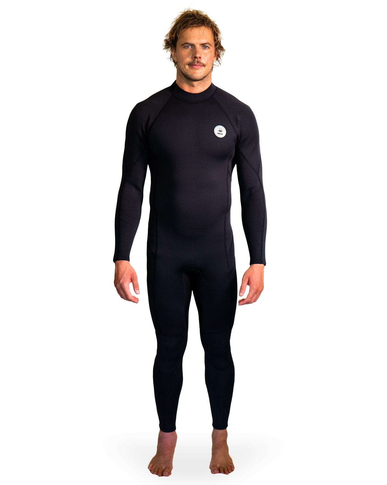 Honey Surf Mens Steamer Wetsuit - 3/2mm Back Zip Flatlock