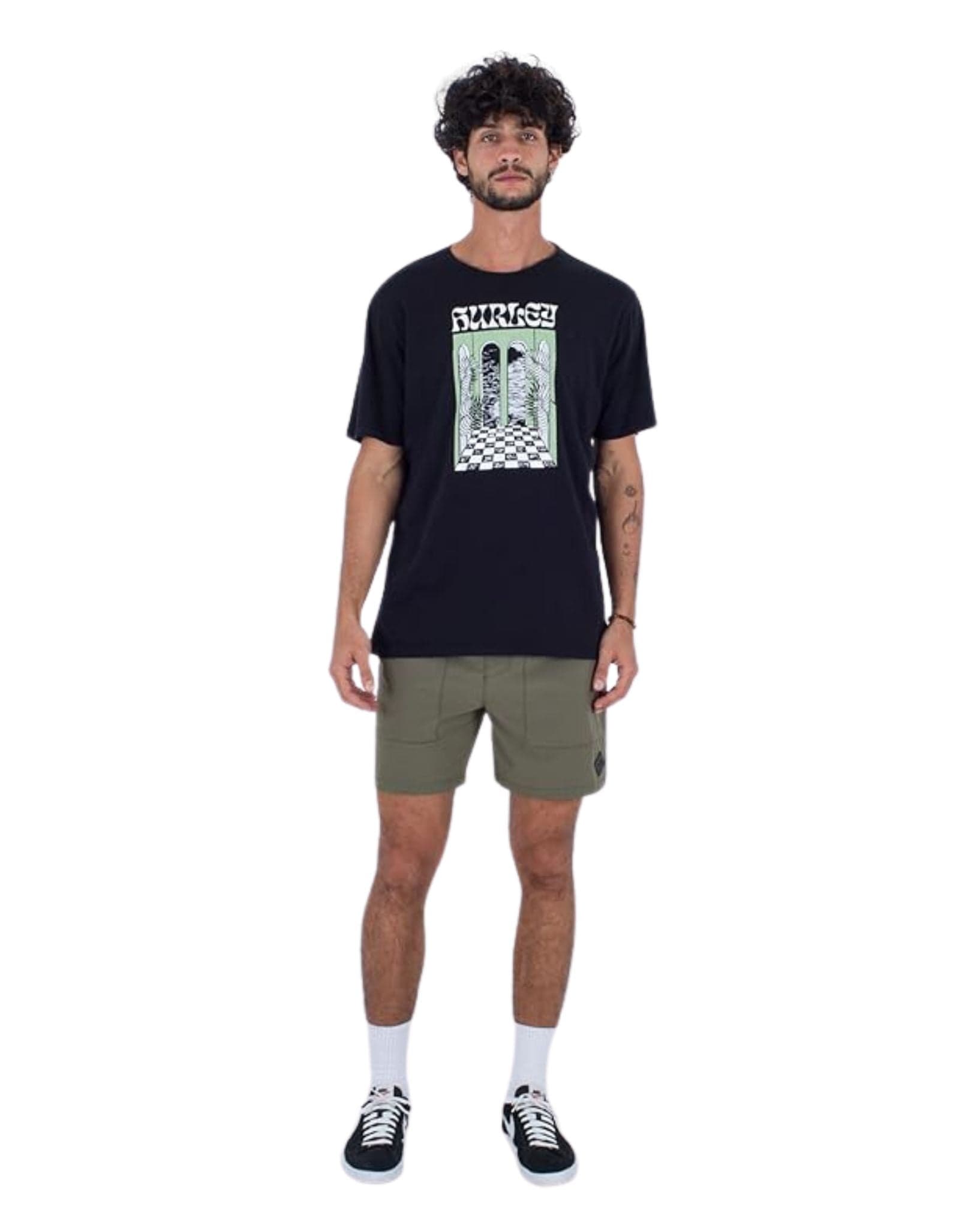 Hurley Mens Vision Art Series Tee - Black