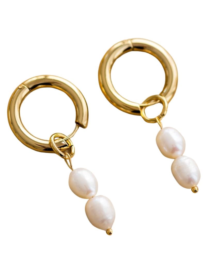 Indigo & Wolfe Gold Illaria Pearl Earrings