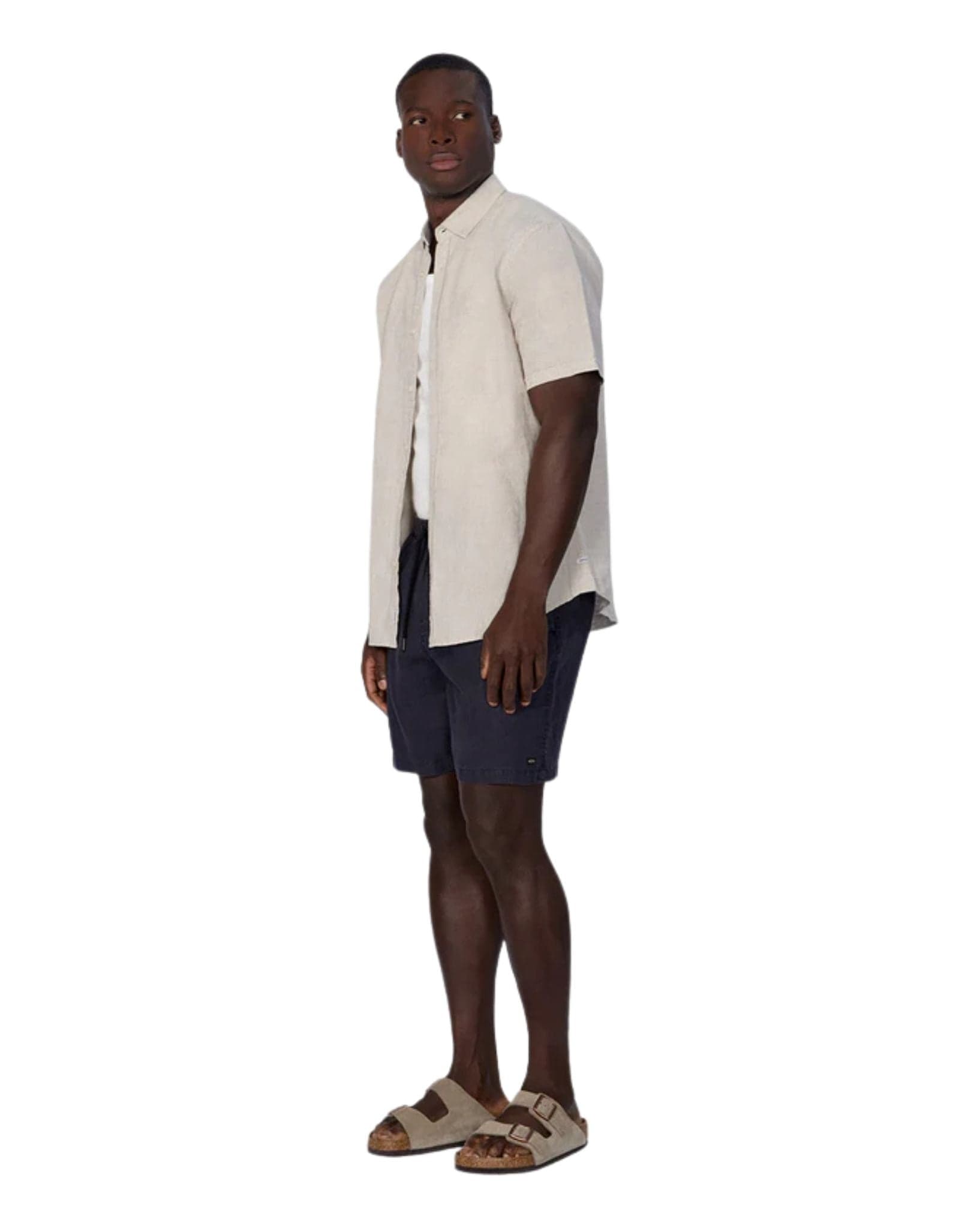Industrie Mens The Tennyson Linen Blend S/S Shirt