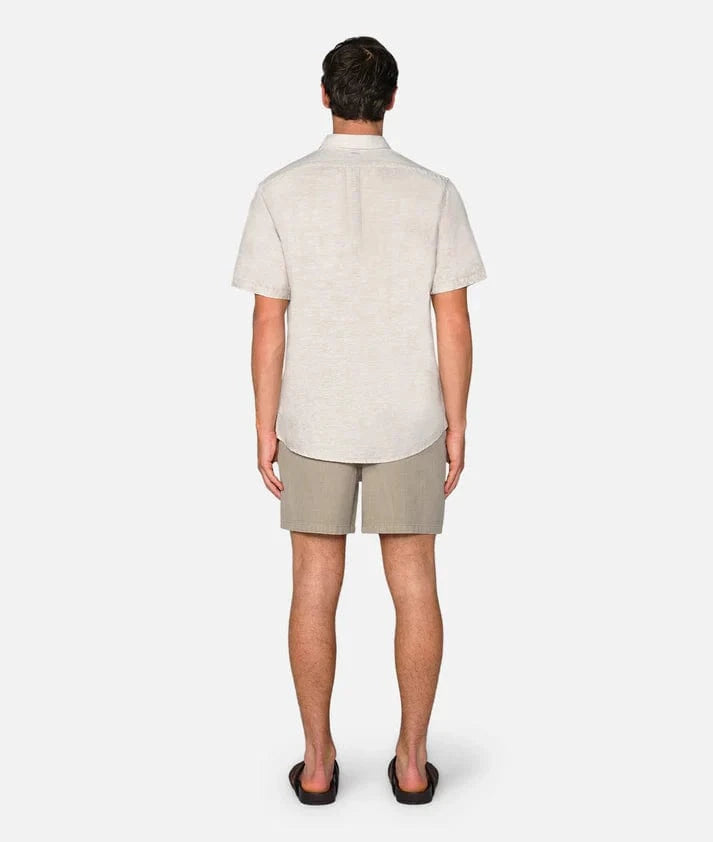 Industrie Mens The Tennyson Linen Blend S/S Shirt
