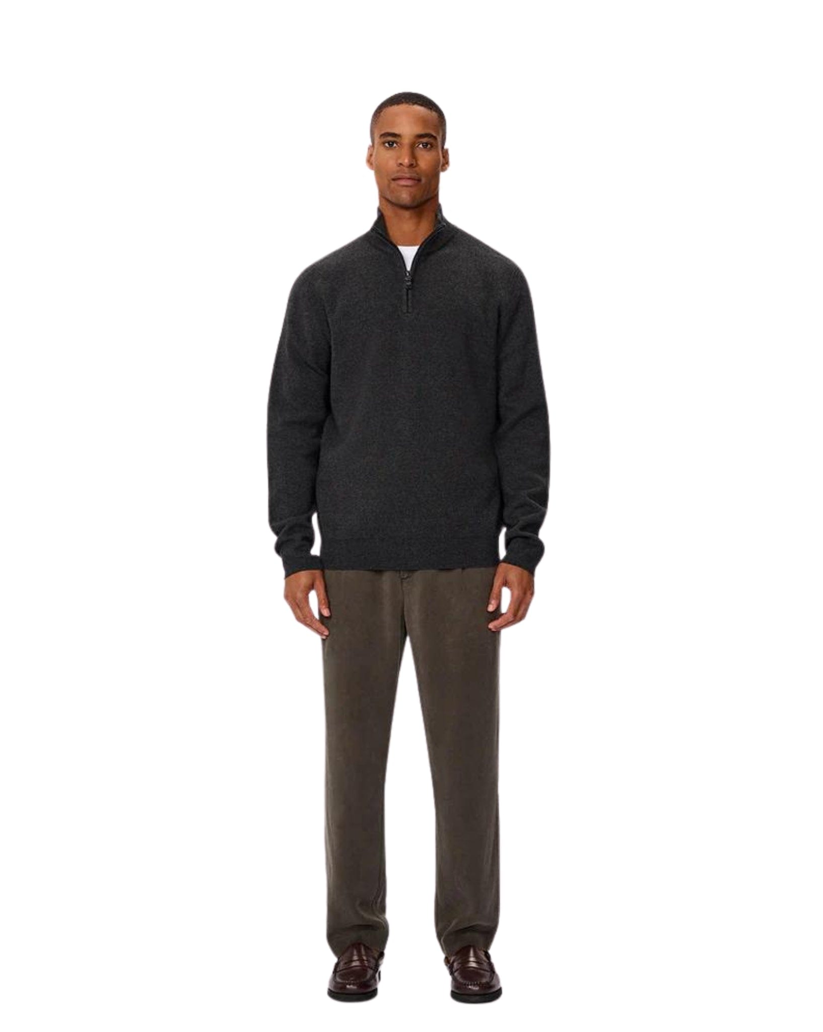 Industrie The Lakewood Zip Neck Knit Mens Jumper