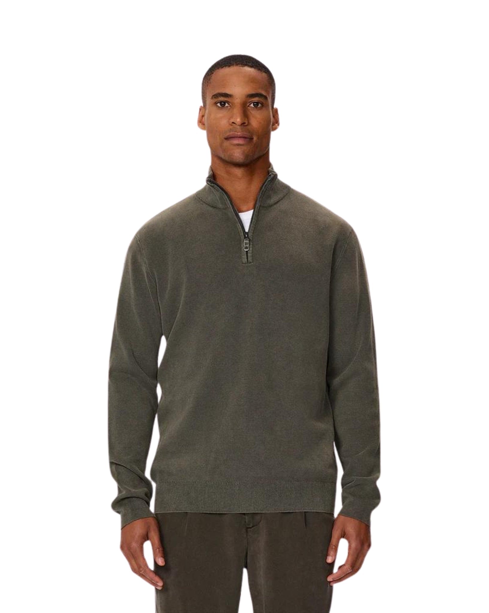 Industrie The Lakewood Zip Neck Knit Mens Jumper