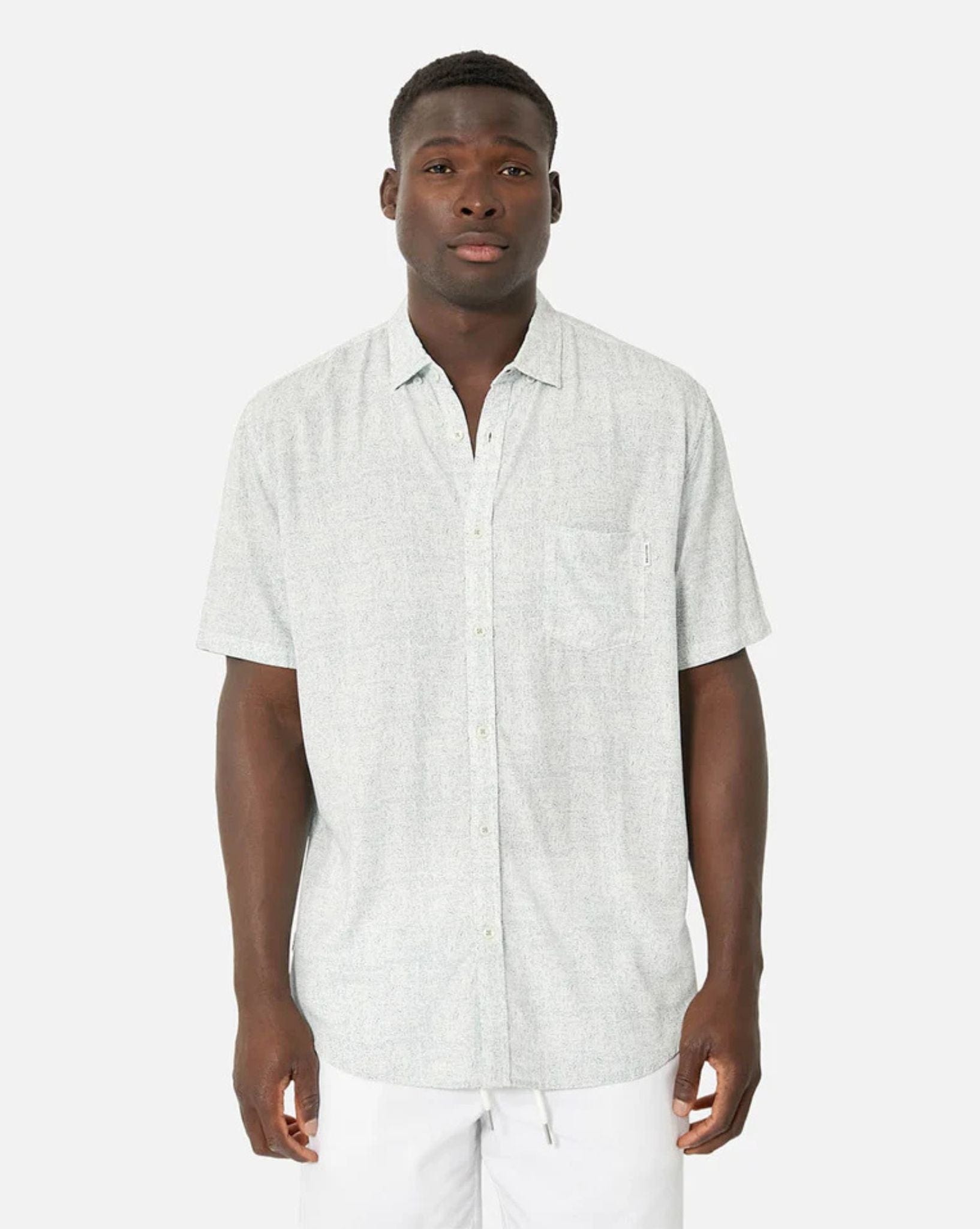 Industrie The New Talavera S/S Shirt - Marine I Off White