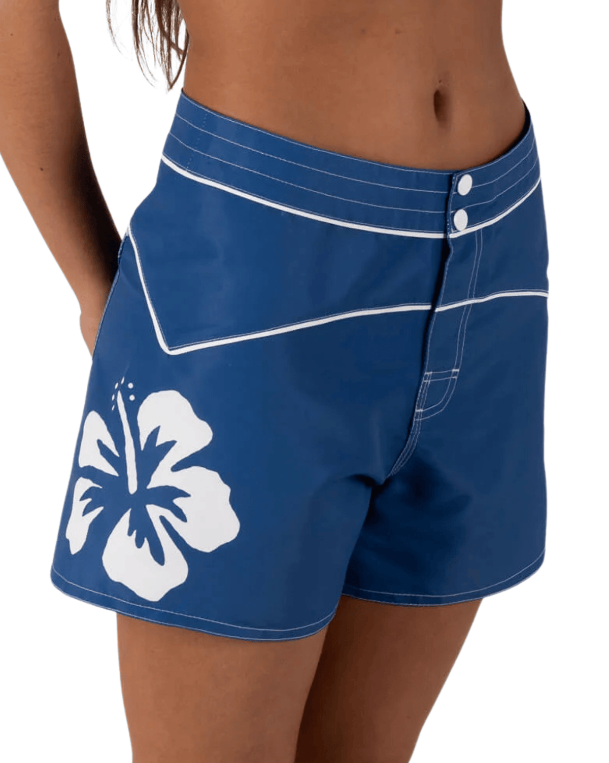 Inner Relm Womens Boardshorts Inner Relm Hibiscus Trunks - Blue