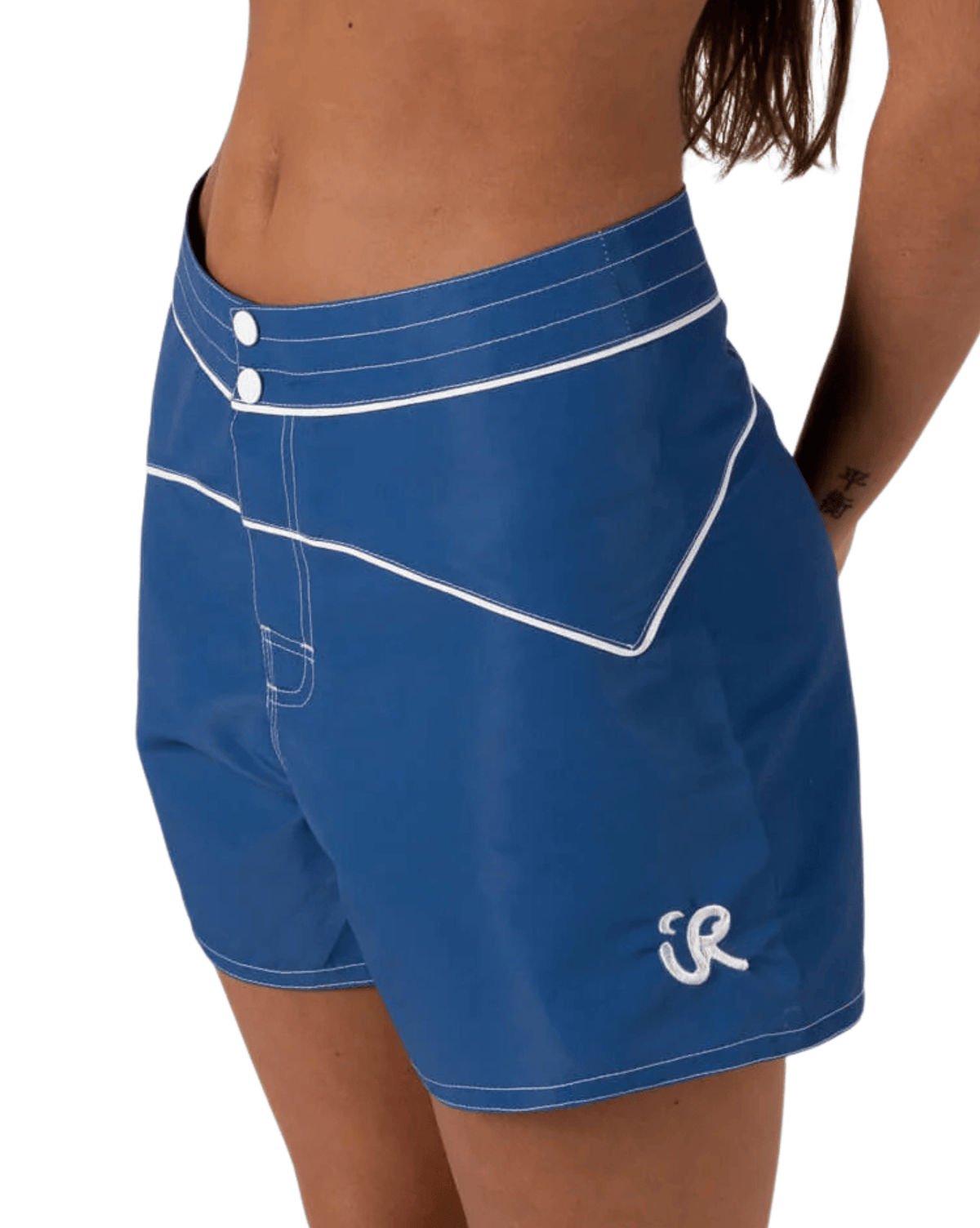 Inner Relm Womens Boardshorts Inner Relm Hibiscus Trunks - Blue