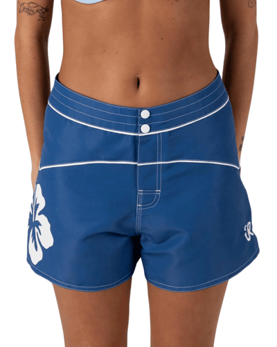 Inner Relm Womens Boardshorts Inner Relm Hibiscus Trunks - Blue