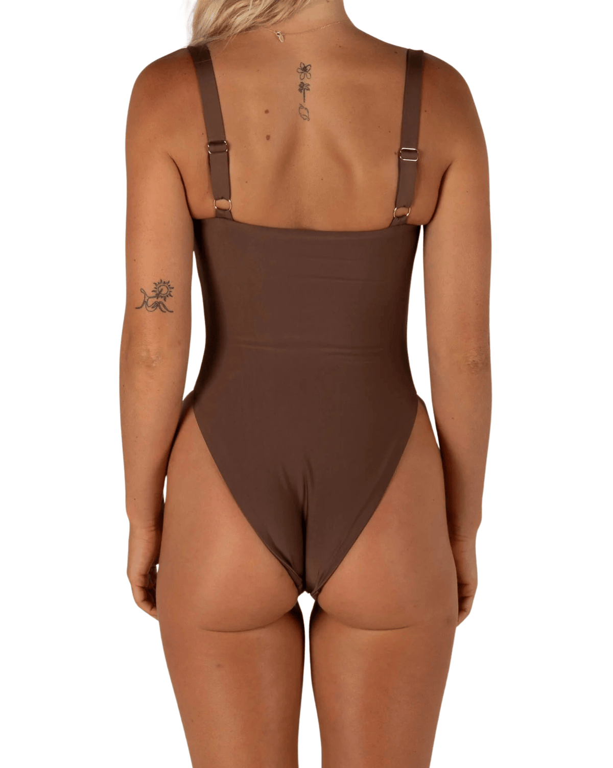 Inner Relm Womens One Piece Inner Relm Sun Deck One Piece - Chocolate