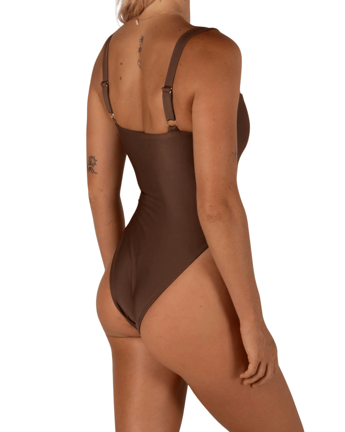 Inner Relm Womens One Piece Inner Relm Sun Deck One Piece - Chocolate