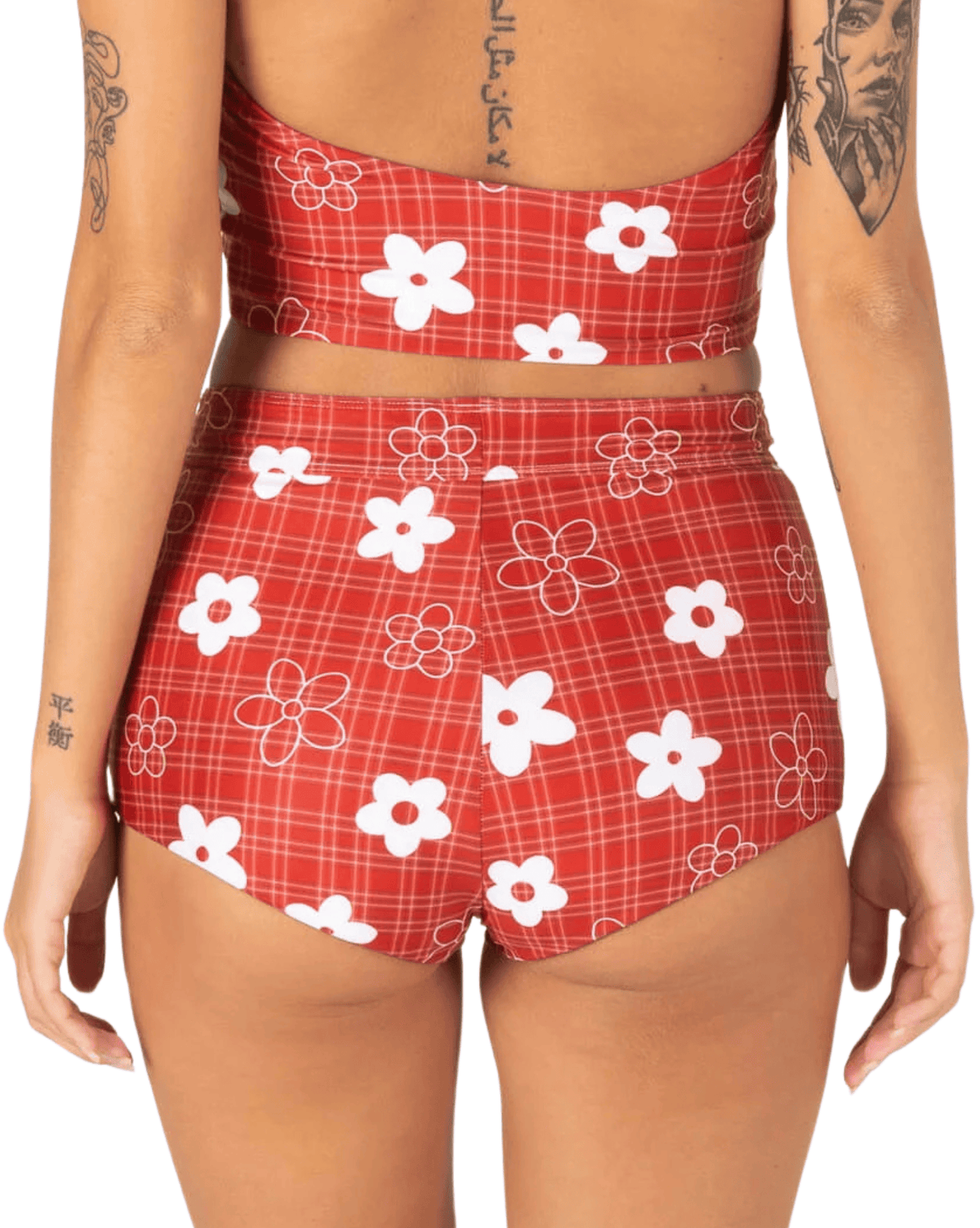 Inner Relm Womens Swim Shorts Inner Relm Gimme Shorts - Gingham Red