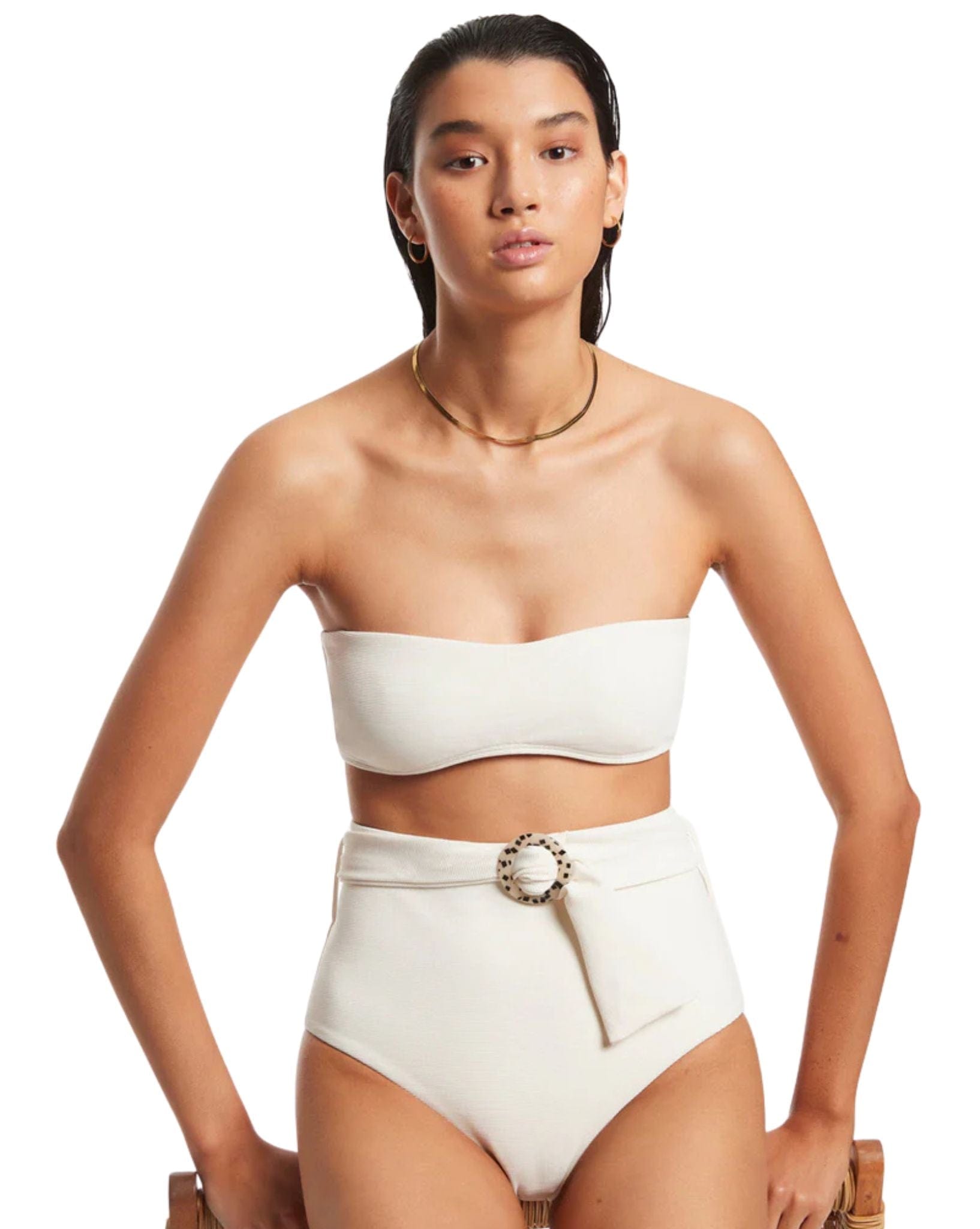Jets Isla Rib Belted High Waist Pant