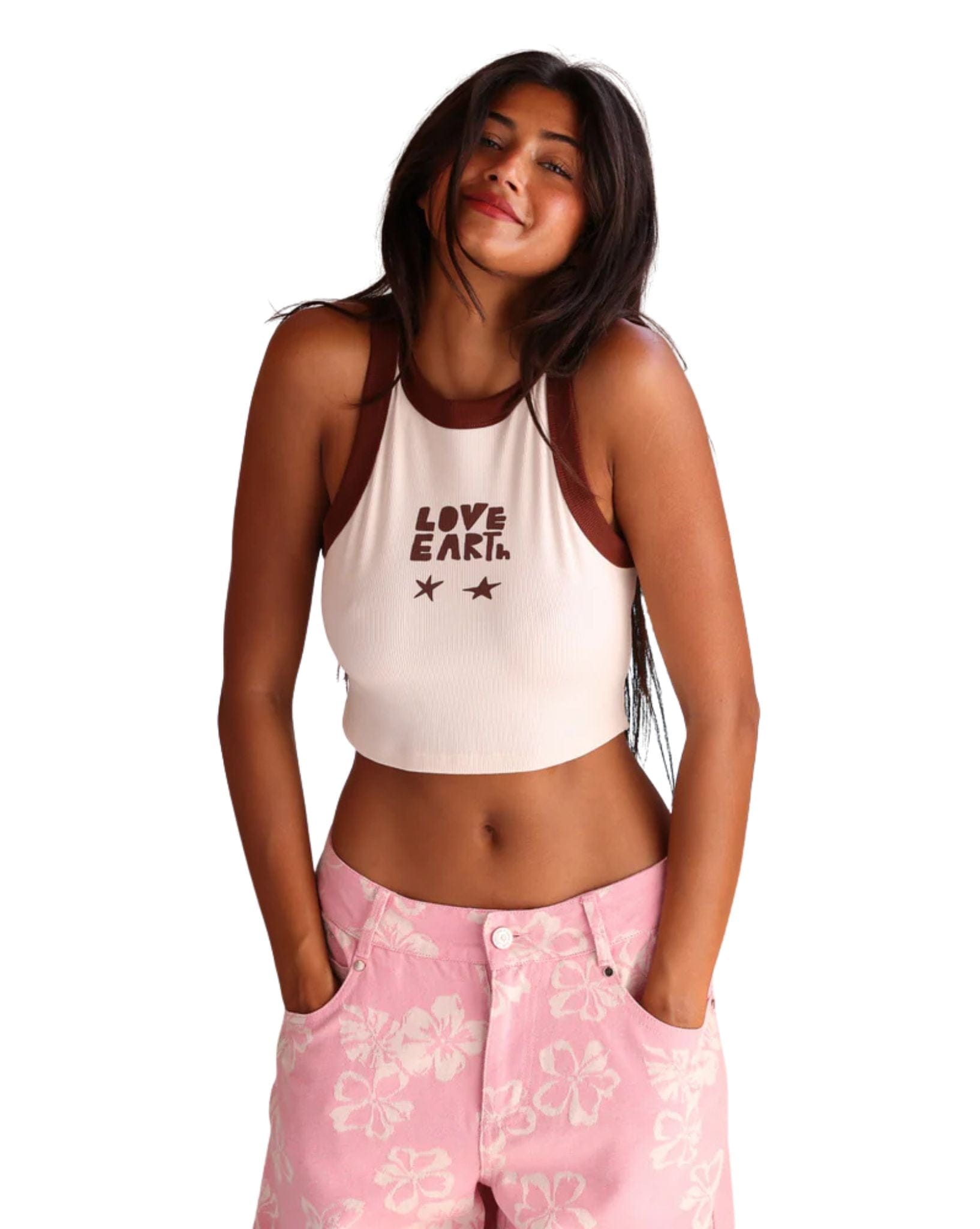 Kulani Kinis Bind Crop Tank Top - Starry Love