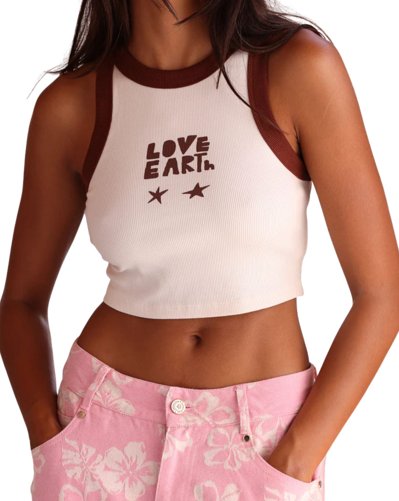 Kulani Kinis Bind Crop Tank Top - Starry Love