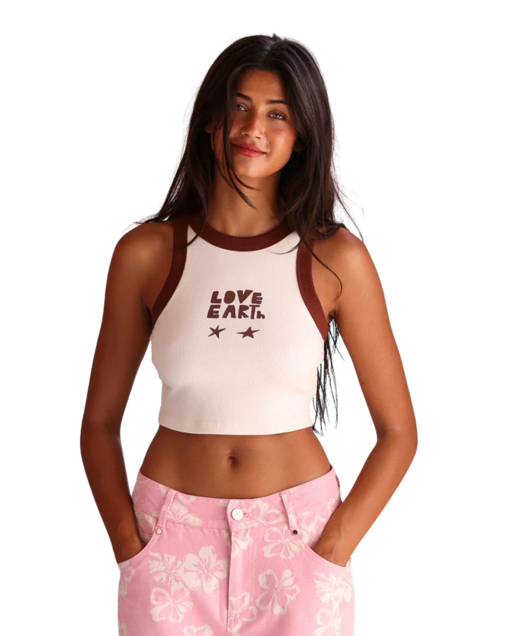 Kulani Kinis Bind Crop Tank Top - Starry Love