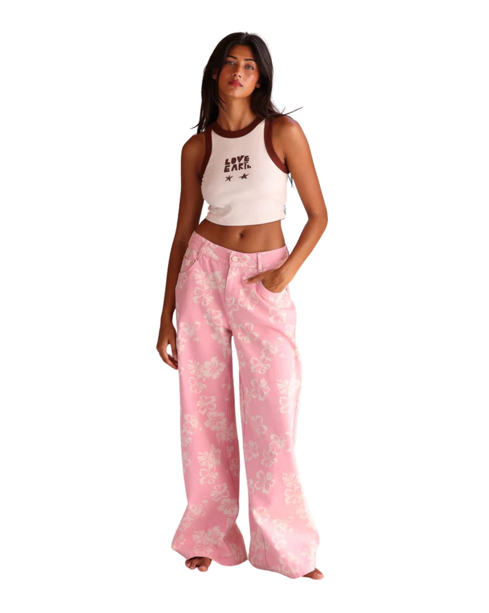 Kulani Kinis Bind Crop Tank Top - Starry Love
