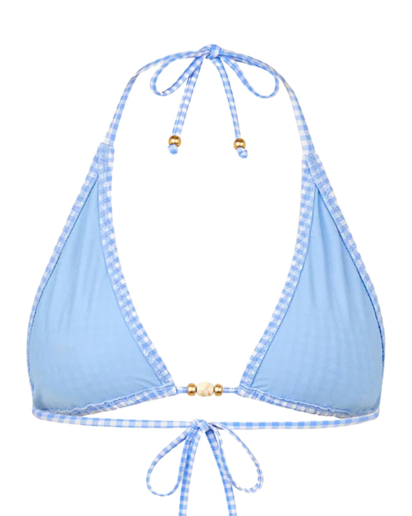 Kulani Kinis Classic Tie Halter Bikini Top - Skinny Dip