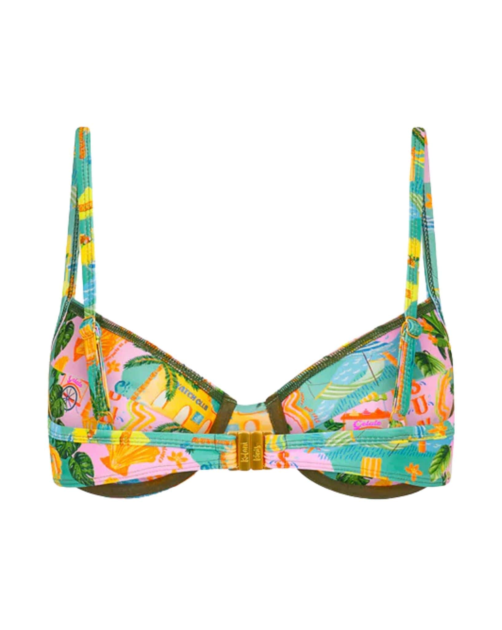 Kulani Kinis Ditzy Underwire Bra Bikini Top - Sunlit Spritz