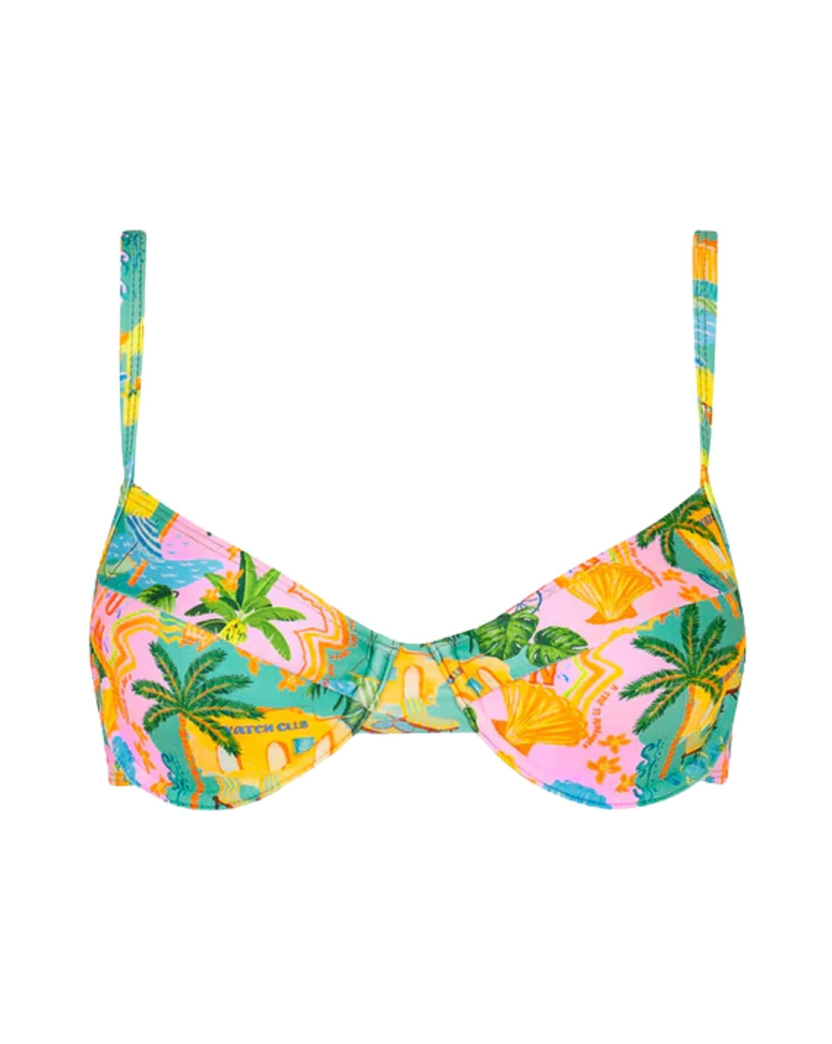 Kulani Kinis Ditzy Underwire Bra Bikini Top - Sunlit Spritz