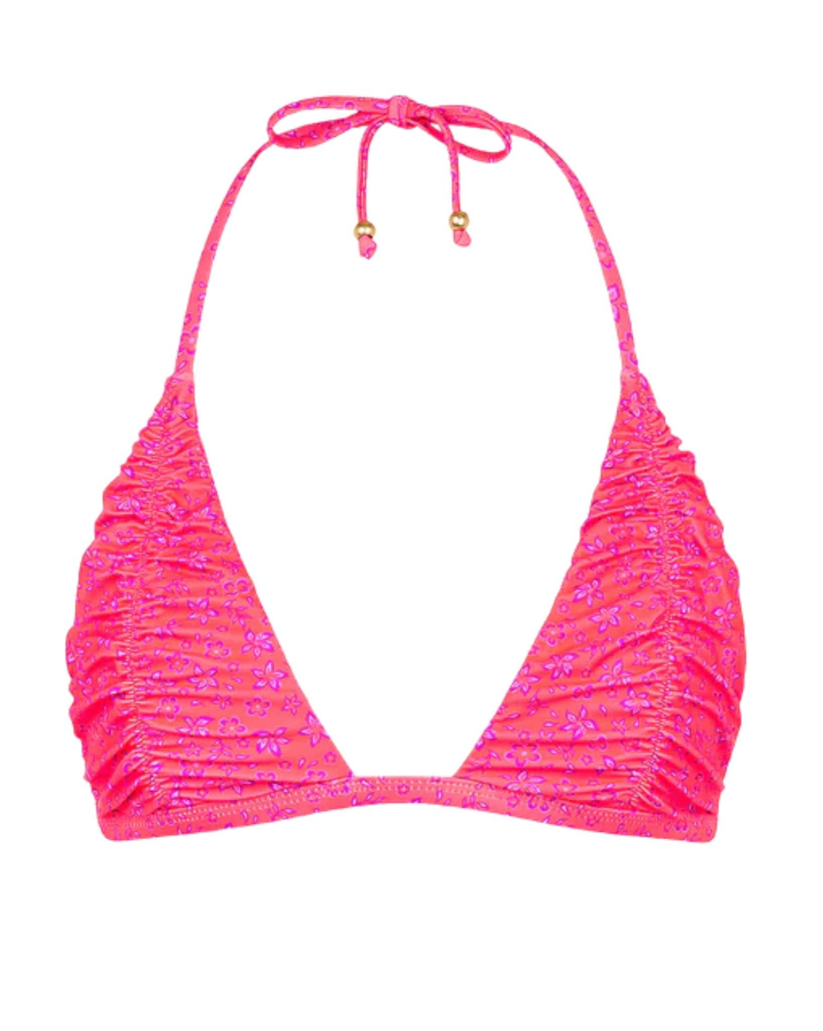 Kulani Kinis Gathered Stitch Bralette Bikini Top - Kiss Me