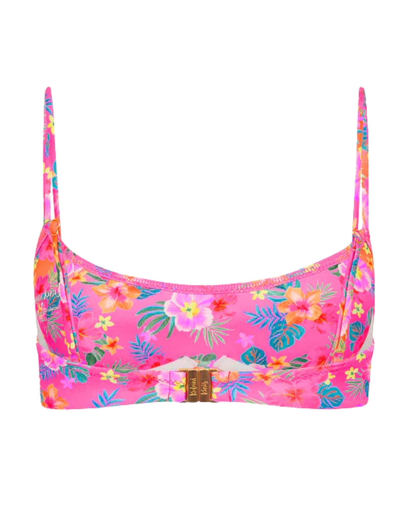 Kulani Kinis Invisible Underwire Crop Bikini Top - Summer Glow