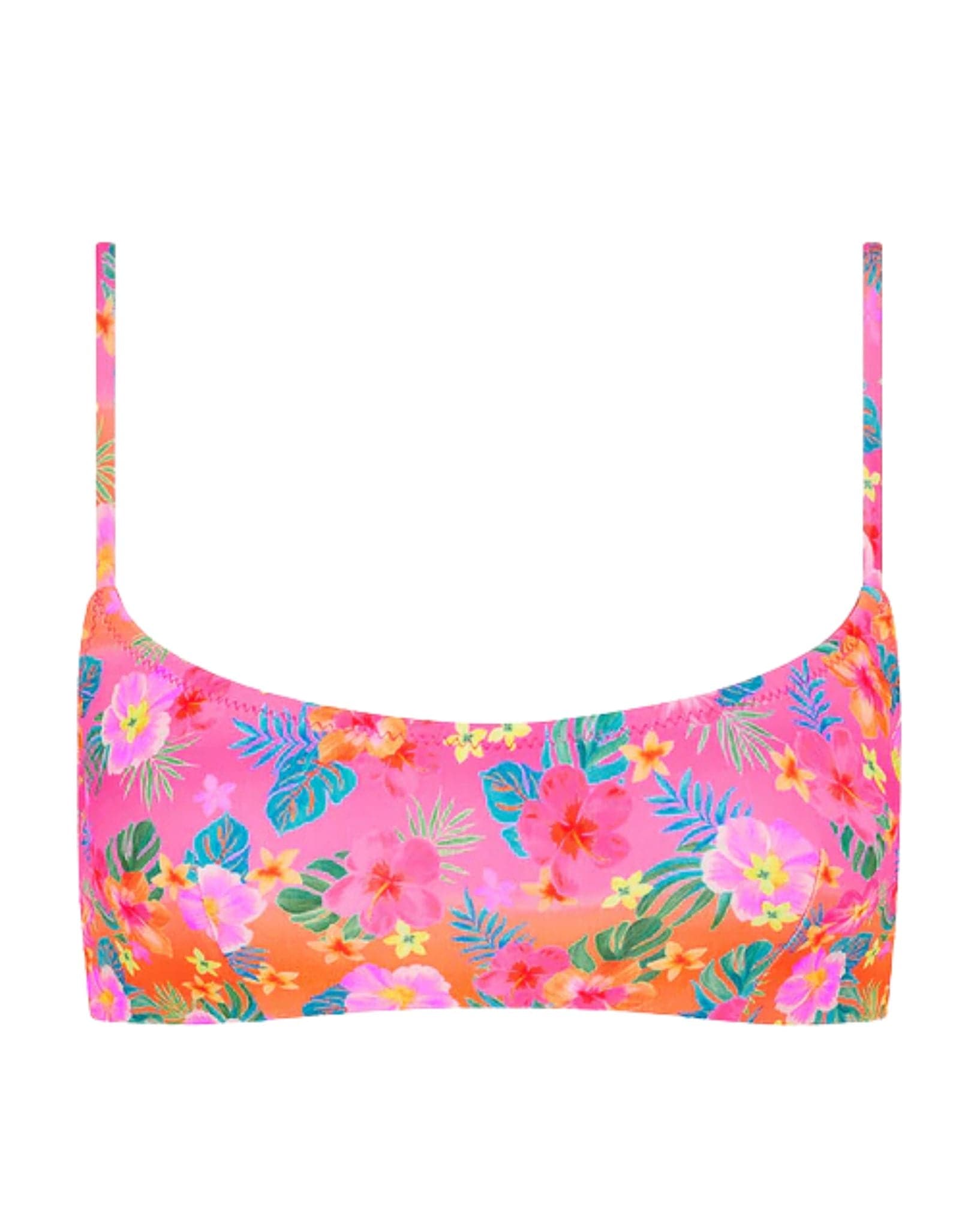 Kulani Kinis Invisible Underwire Crop Bikini Top - Summer Glow