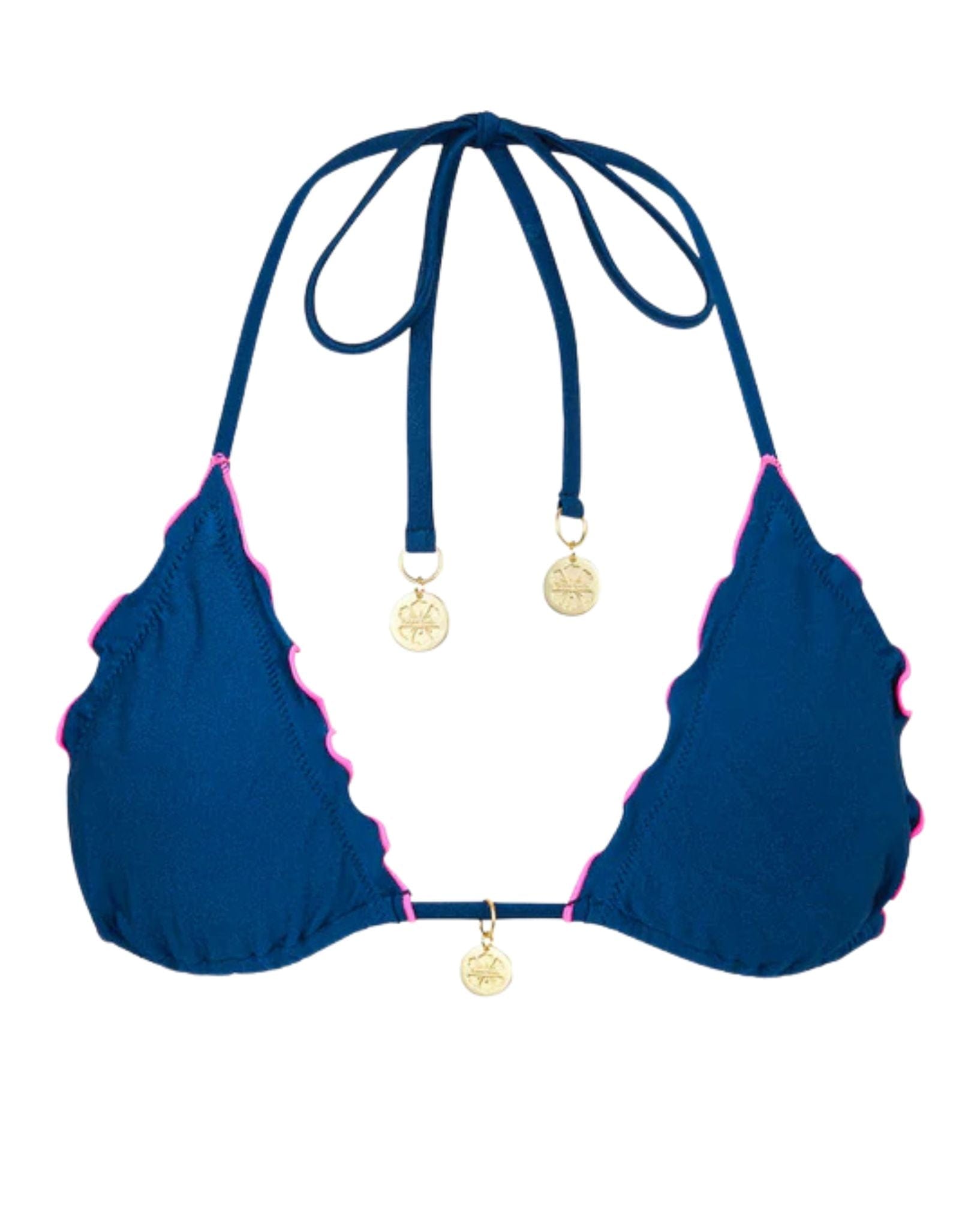 Kulani Kinis Lettuce Edge Bralette Bikini Top - Mystic Moon