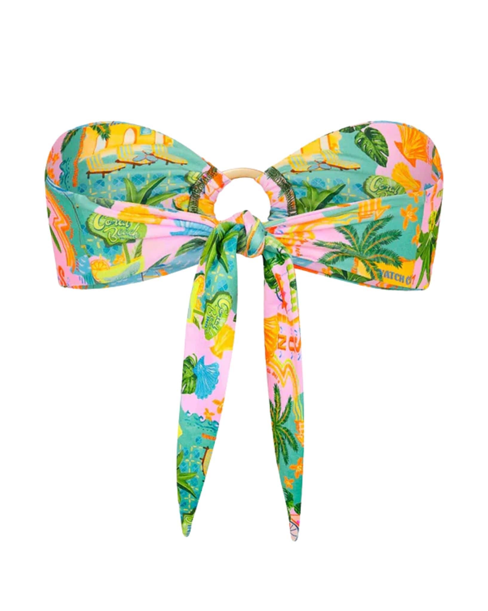 Kulani Kinis Strapless Bandeau Bikini Top - Sunlit Spritz