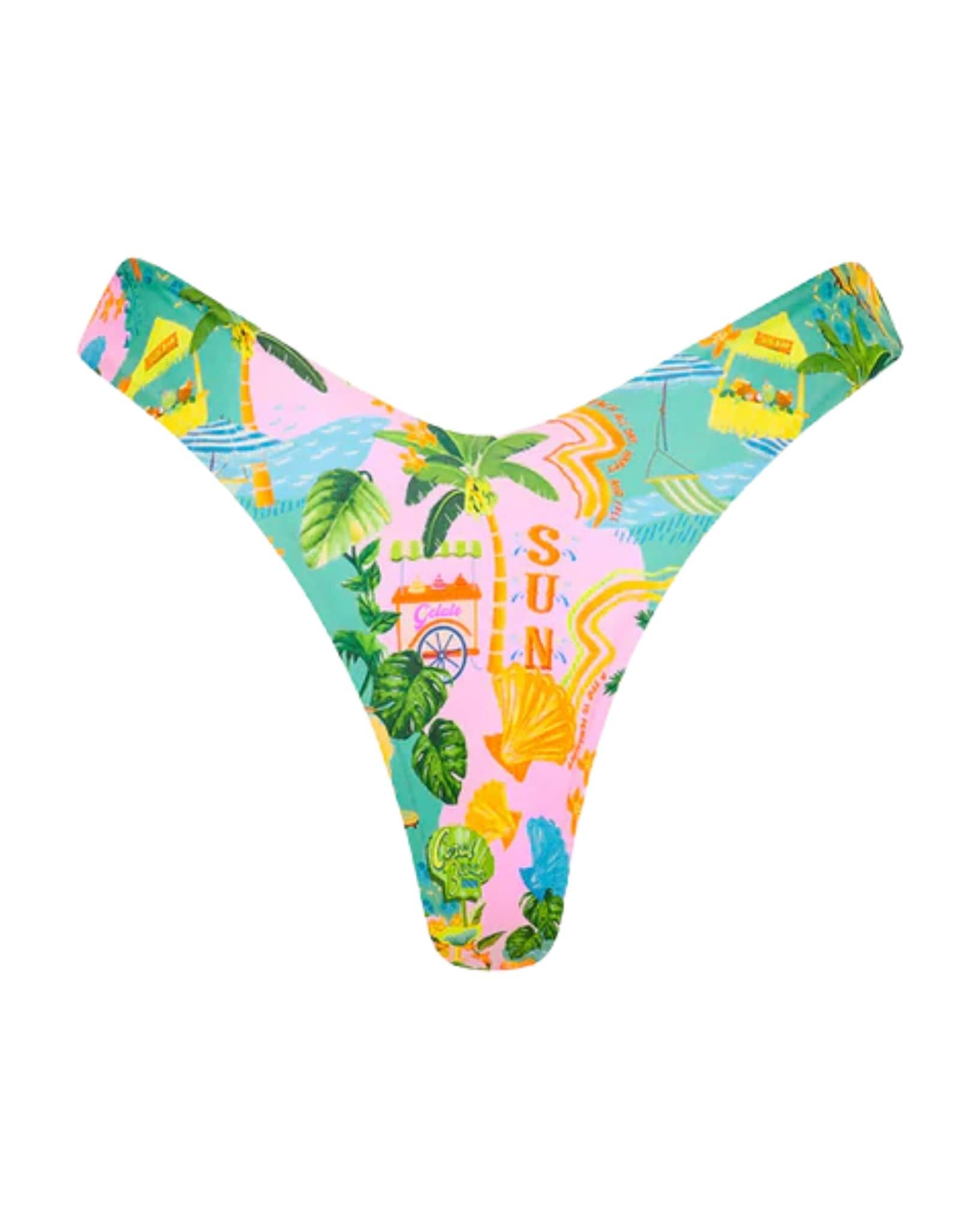 Kulani Kinis Y Cheeky Bikini Bottom - Sunlit Spritz