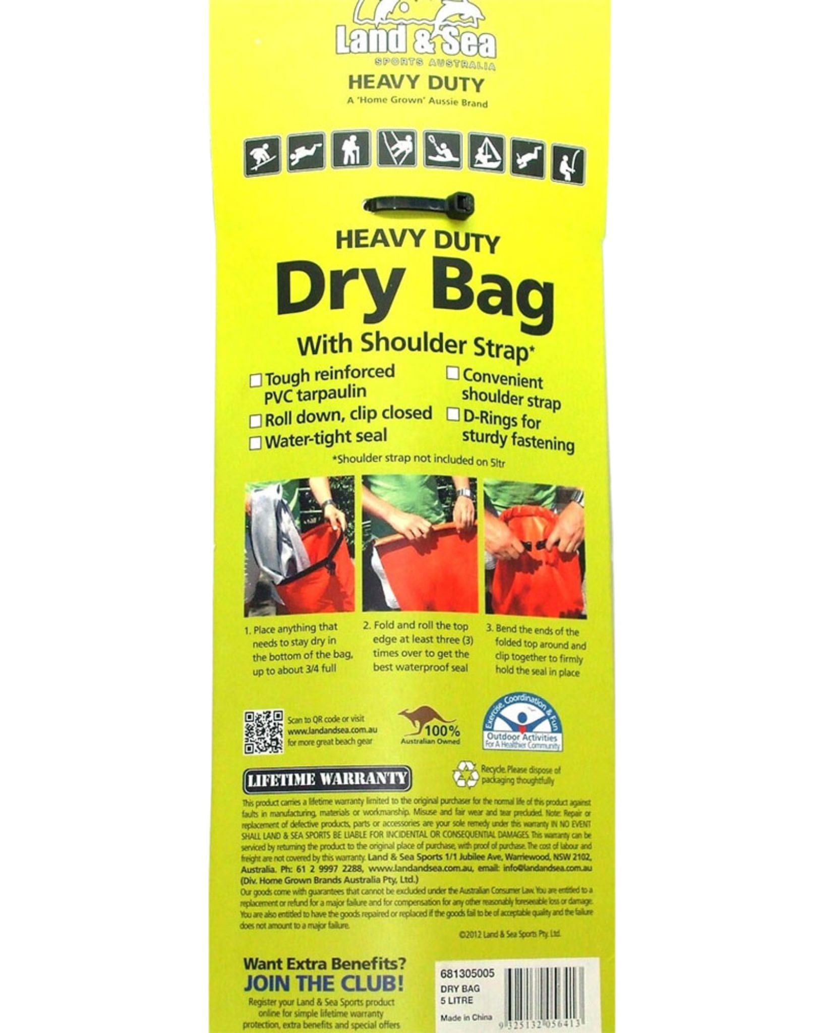 Land & Sea DRY BAG 20 LTR H/DUTY+STRAP
