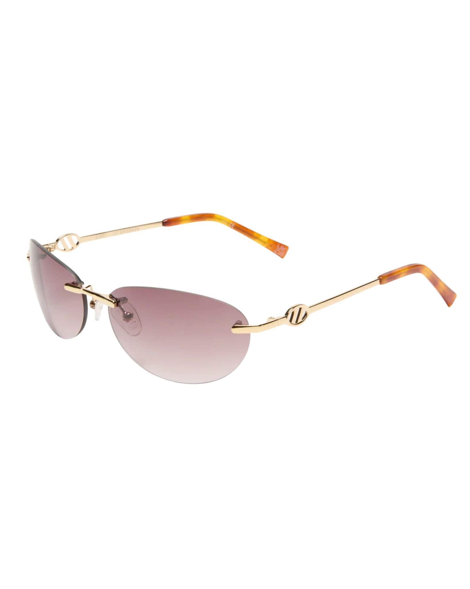 Le Specs Womens Slinky Sunglasses - Bright Gold