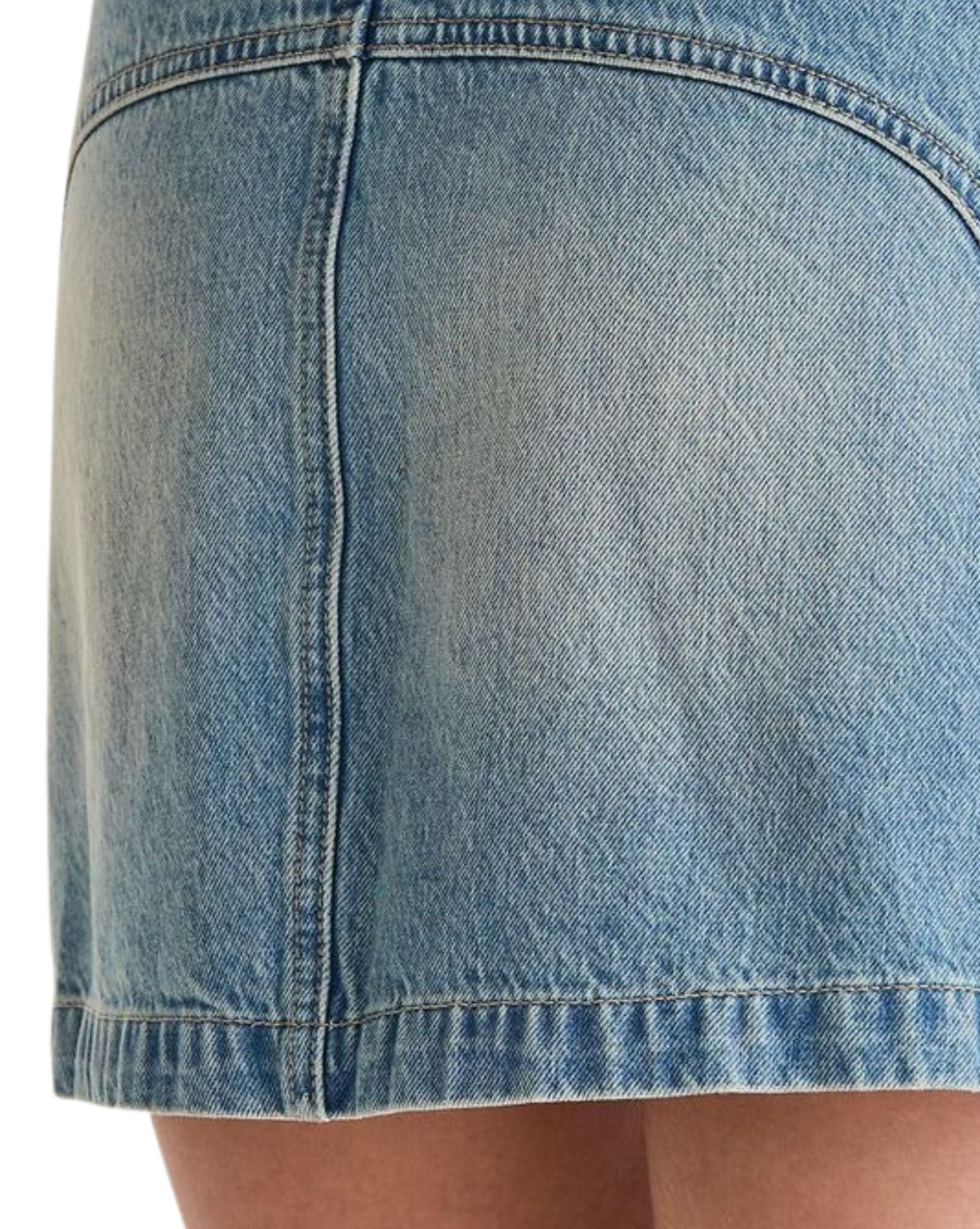 Lee Moto Mini Skirt - Gasoline Blue