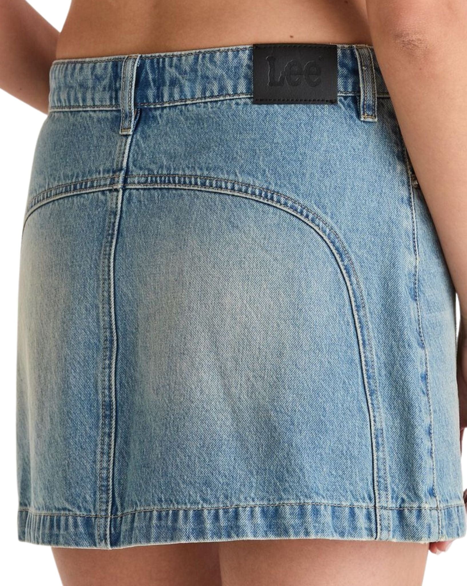 Lee Moto Mini Skirt - Gasoline Blue