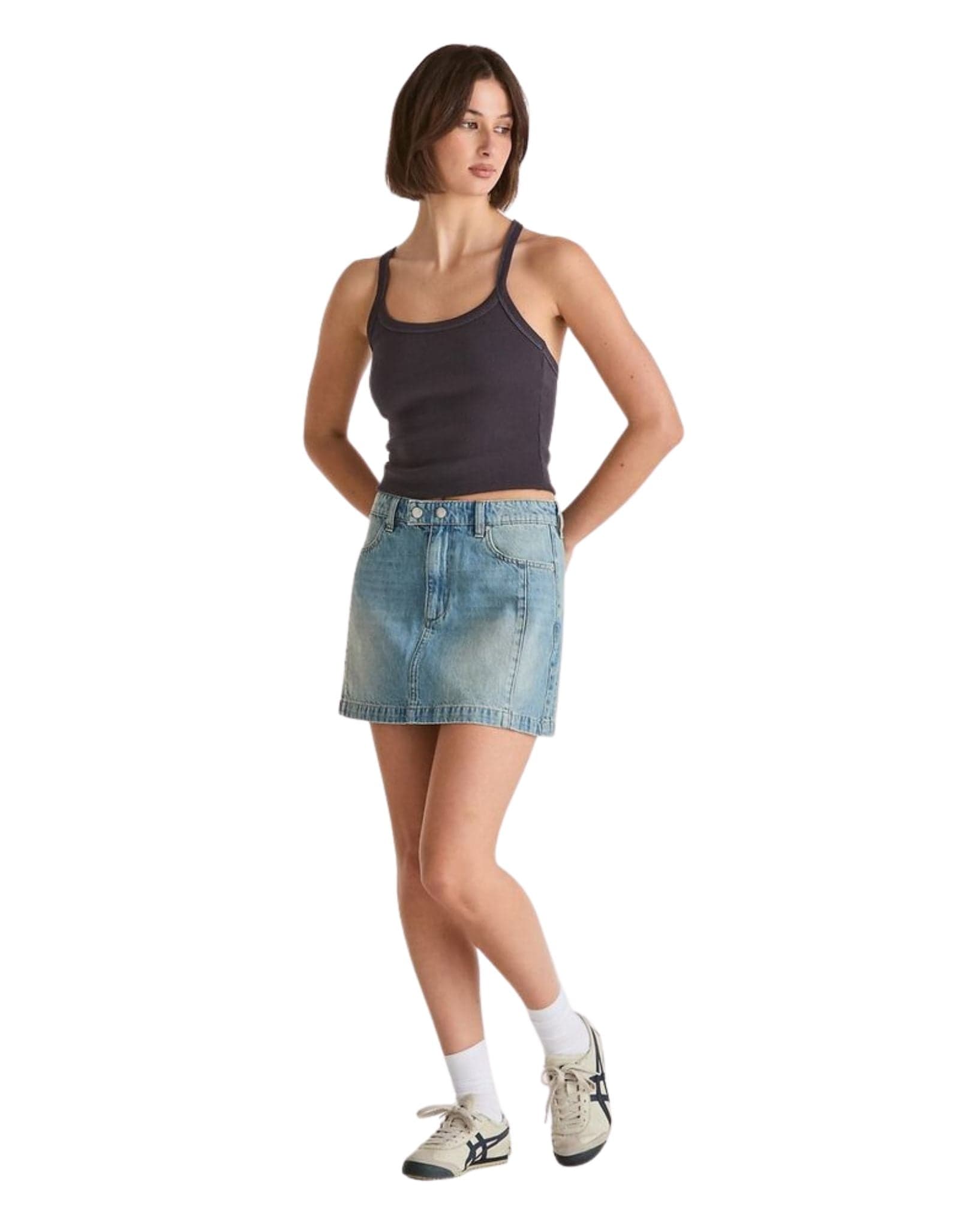 Lee Moto Mini Skirt - Gasoline Blue