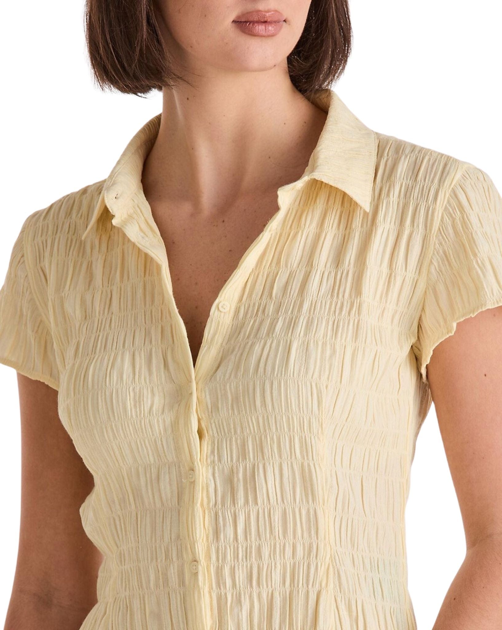 Lee Textured Slim Shirt Lemon Spritz