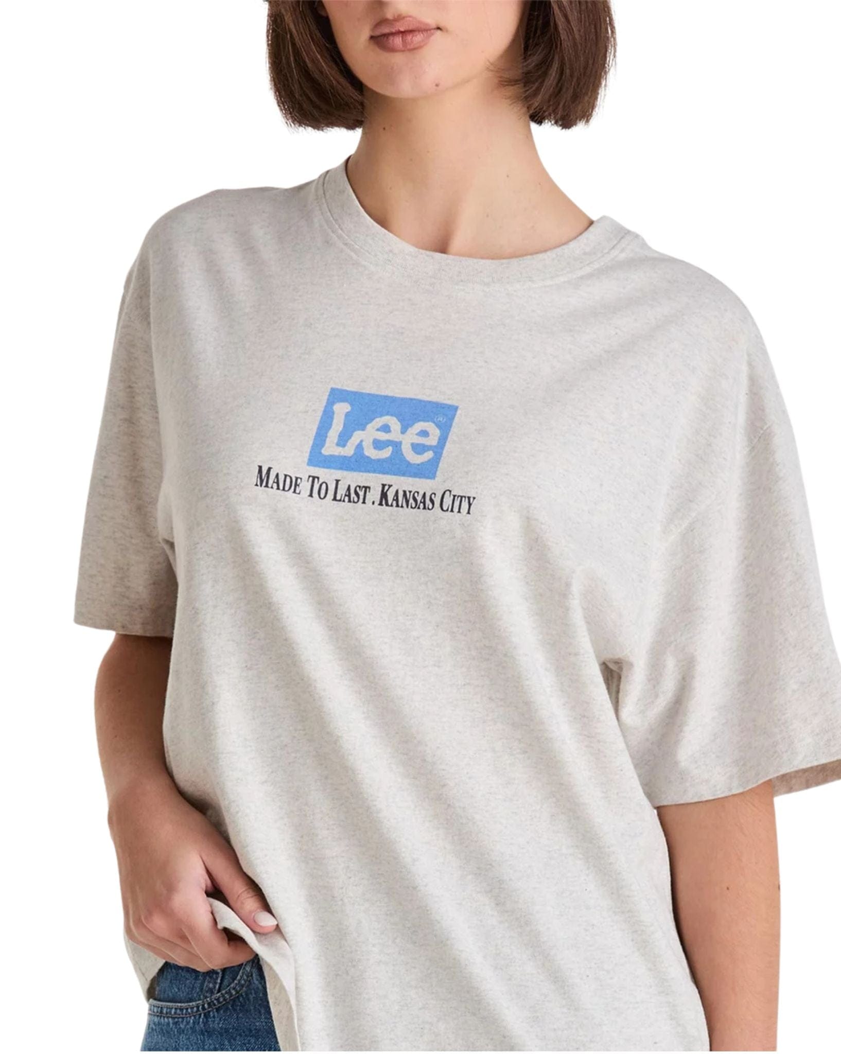 Lee Very Lee Baggy Tee Grey Marle
