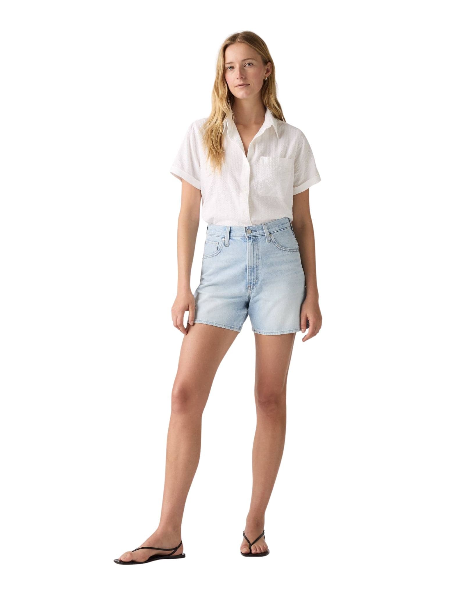 Levi Cinch Mid-Thigh Short Abraided Art Short