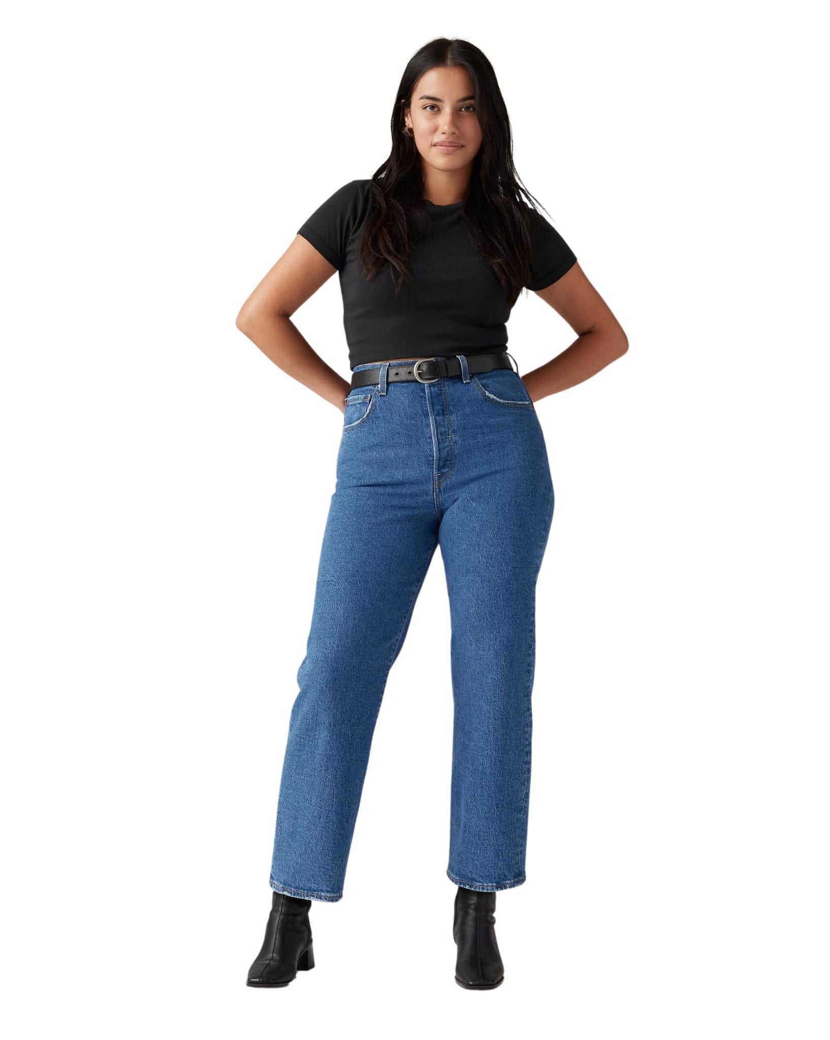 Levi Womens Ribcage Straight Long Leg -Jazz Pop