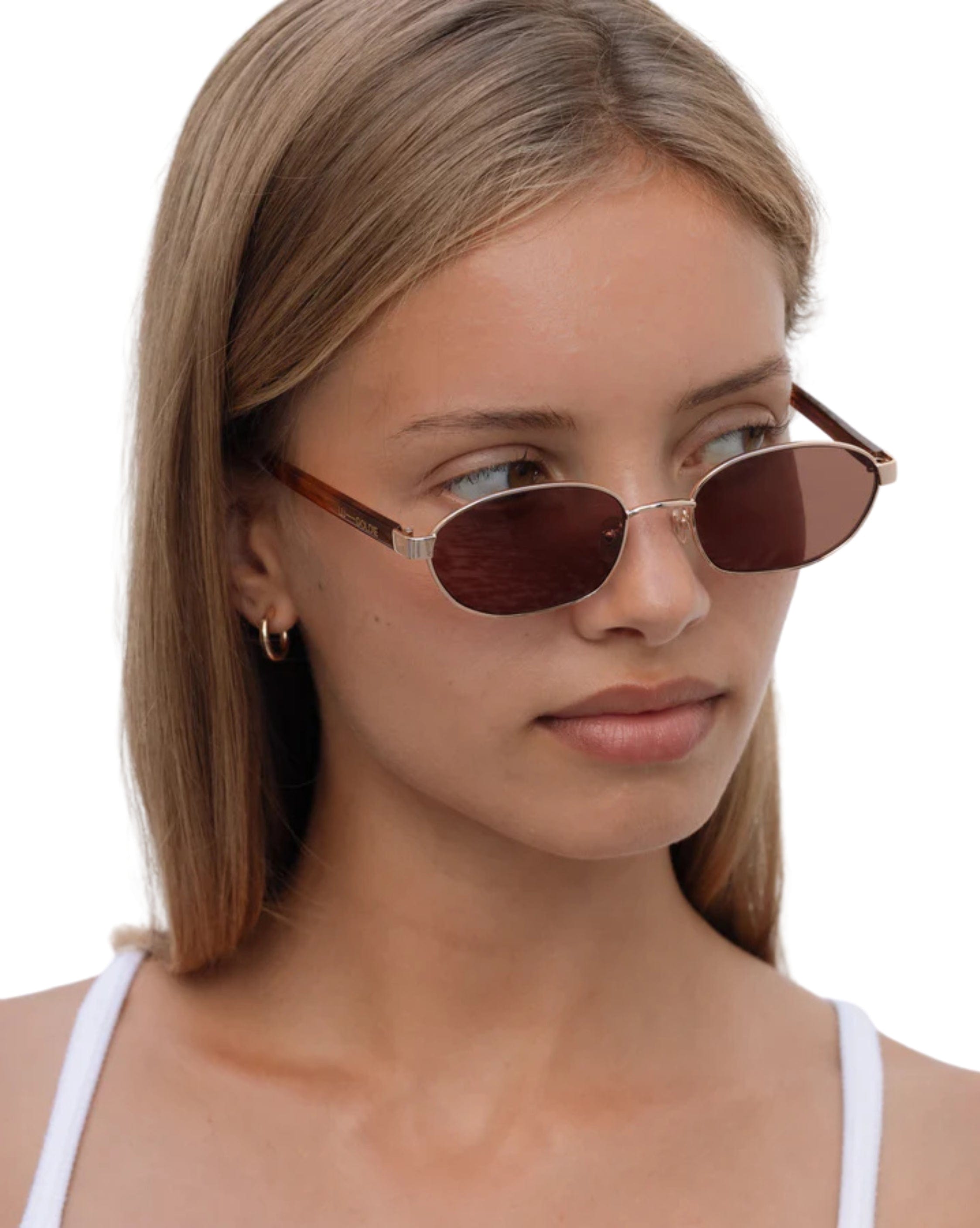 Lu Goldie Lara-Chestnut Sunglasses