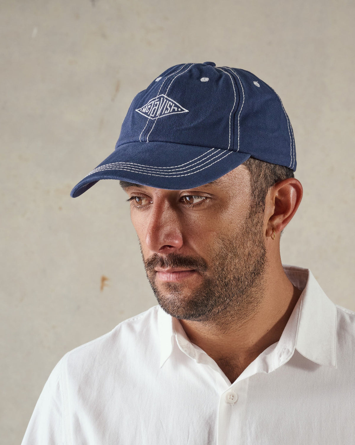 McTavish Stitched Diamond Cap in Dark Blue, photo 4