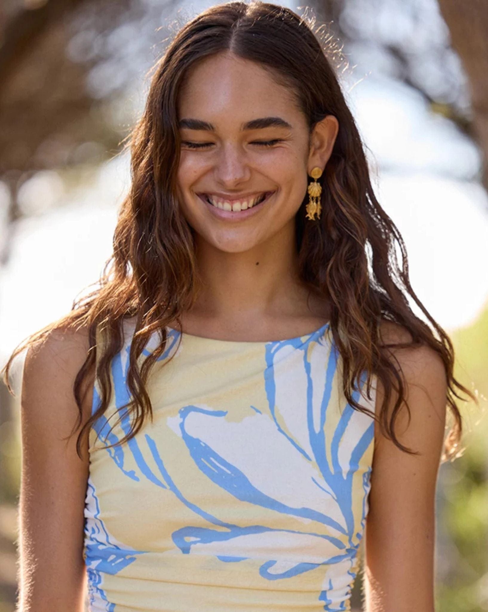 Mink Pink Esme Gathered Mesh Mini Dress