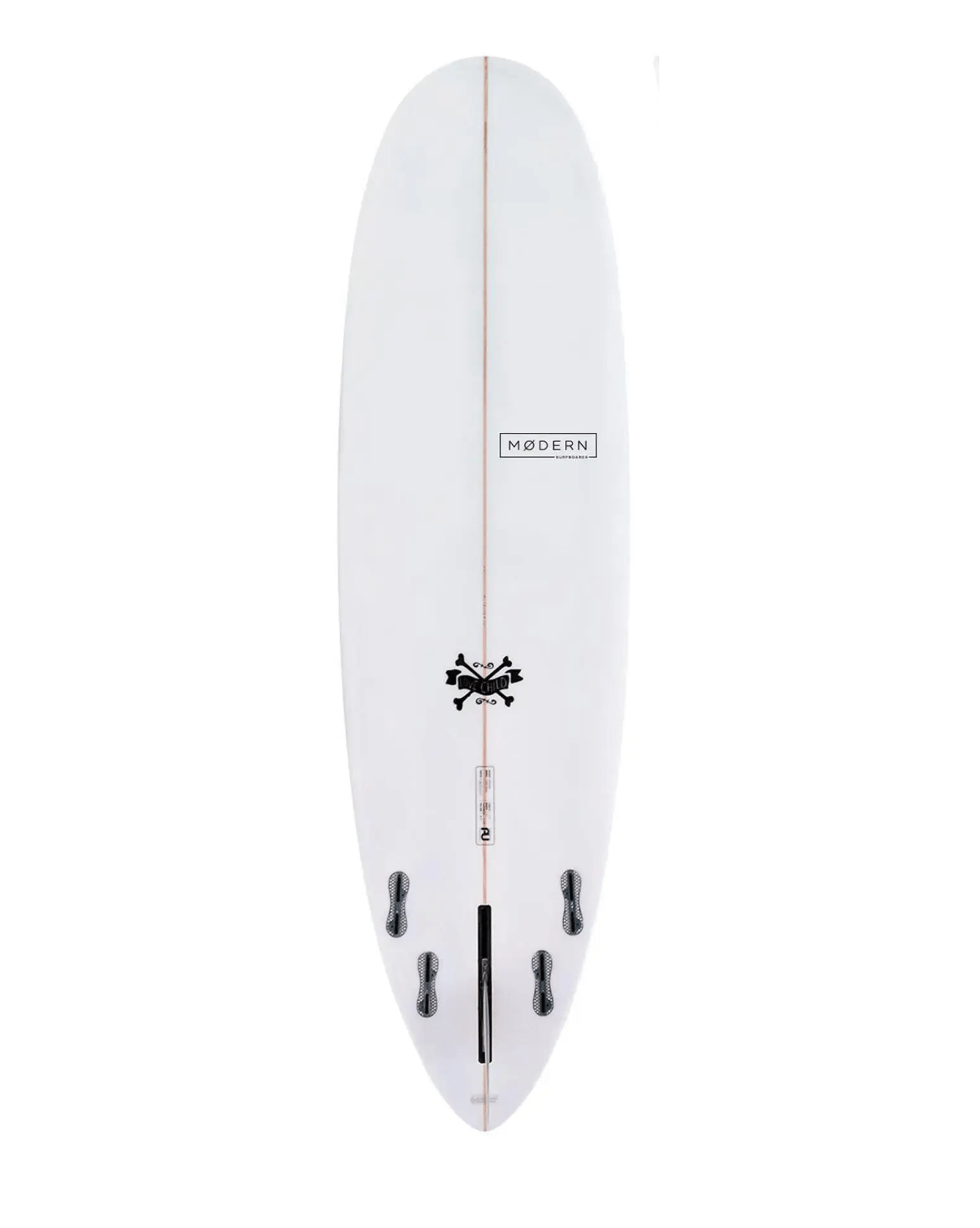Modern Surfboards Love Child PU - Grey Org Pinlines