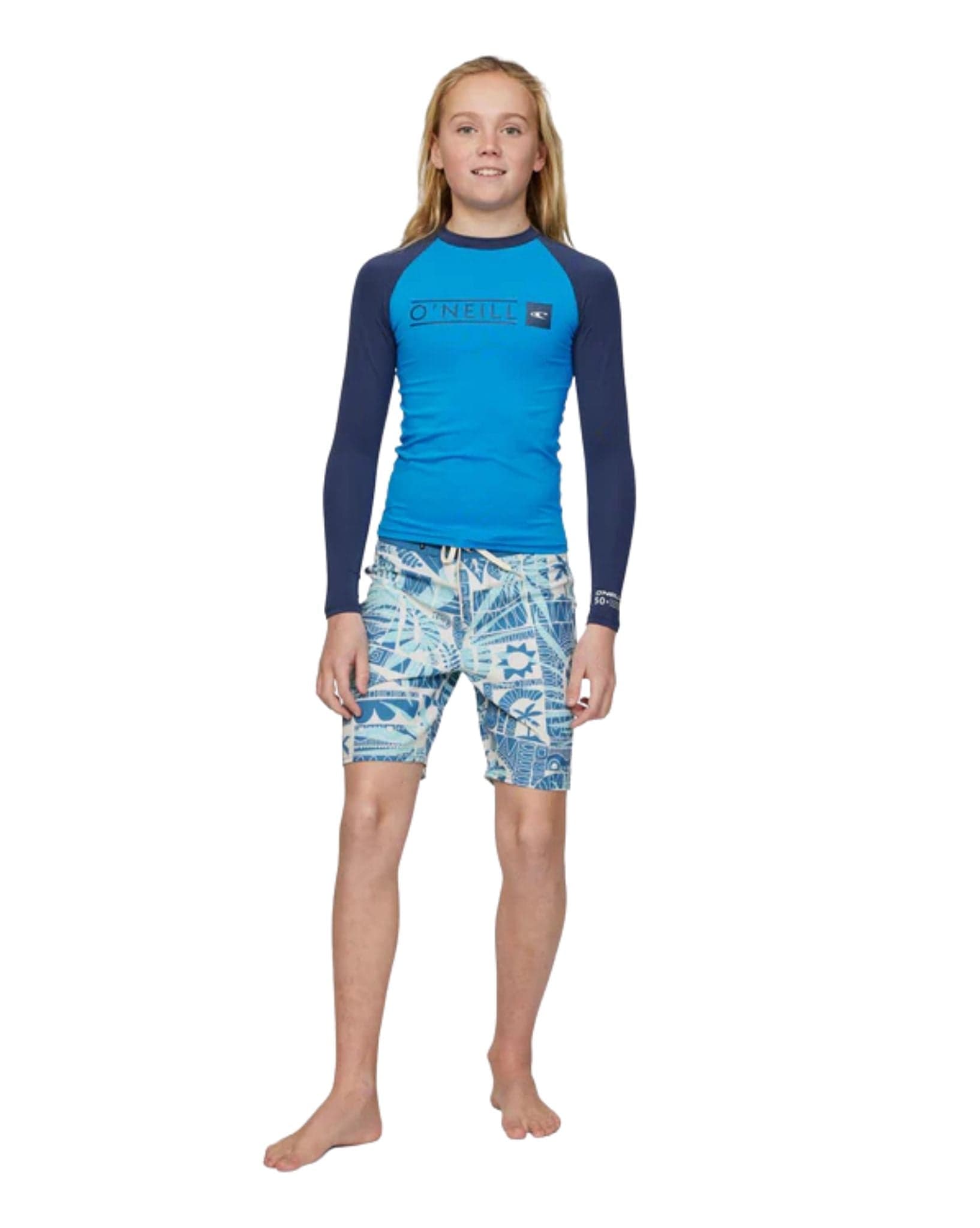 O'Neill Boys Reactor Block UV LS Rash Vest