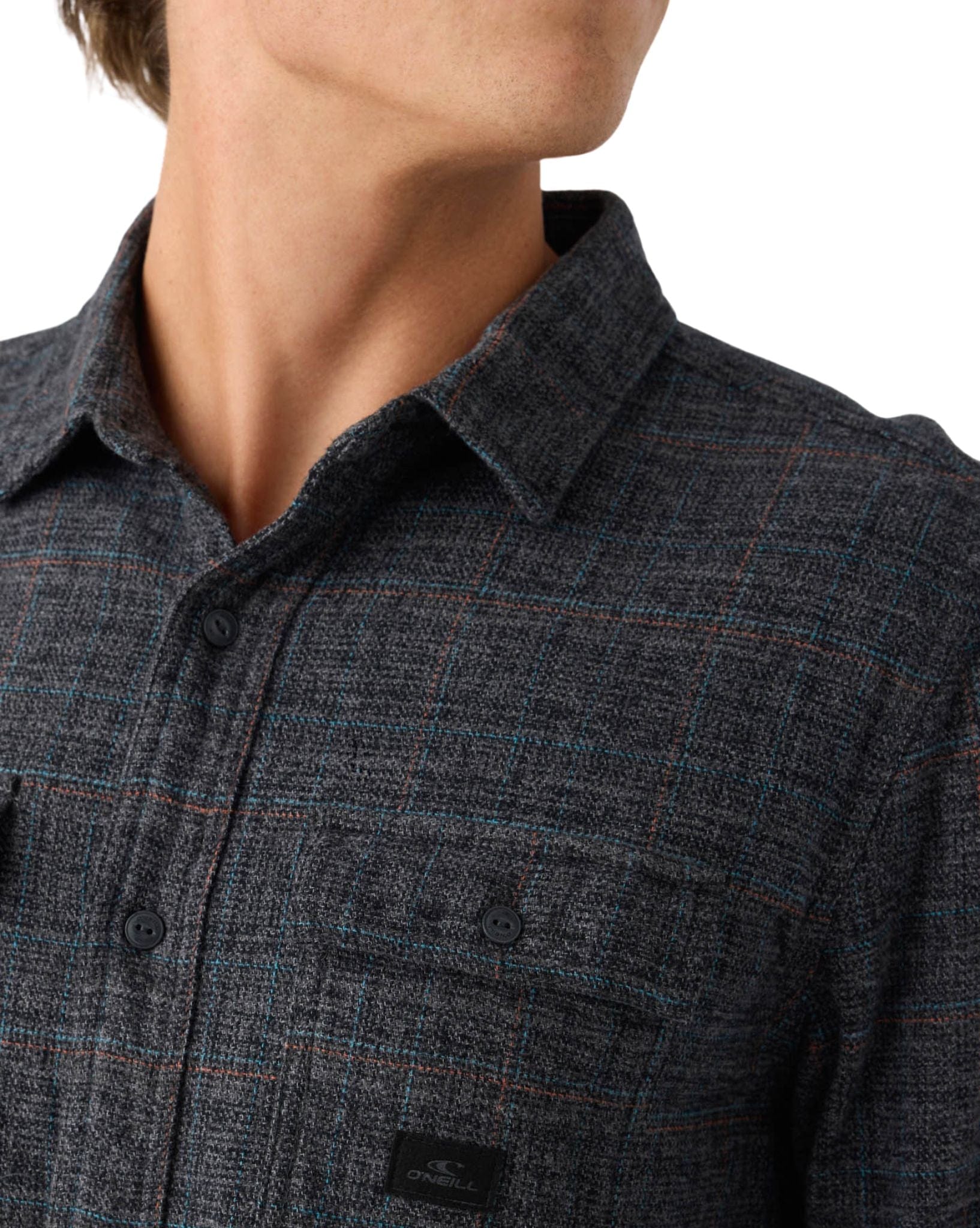 O'Neill Mens Davies Flannel Ls Shirt - Graphite