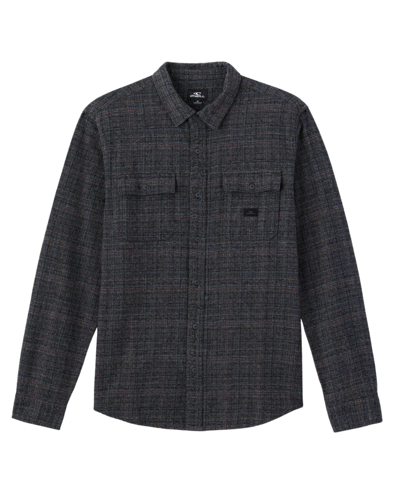 O'Neill Mens Davies Flannel Ls Shirt - Graphite