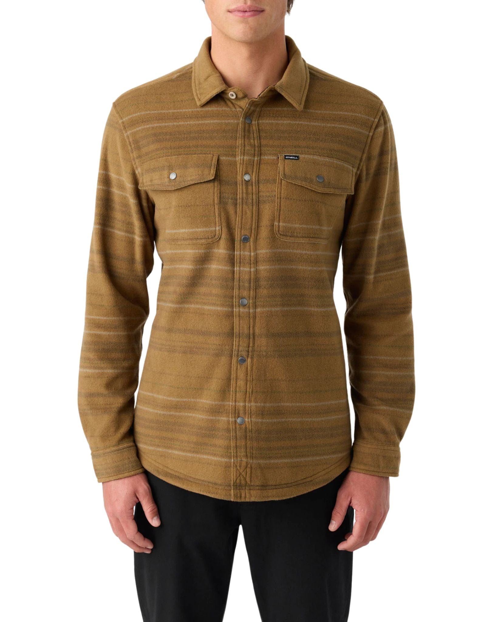 O'Neill Mens Glacier Overshirt Superfleece - Dark Khaki