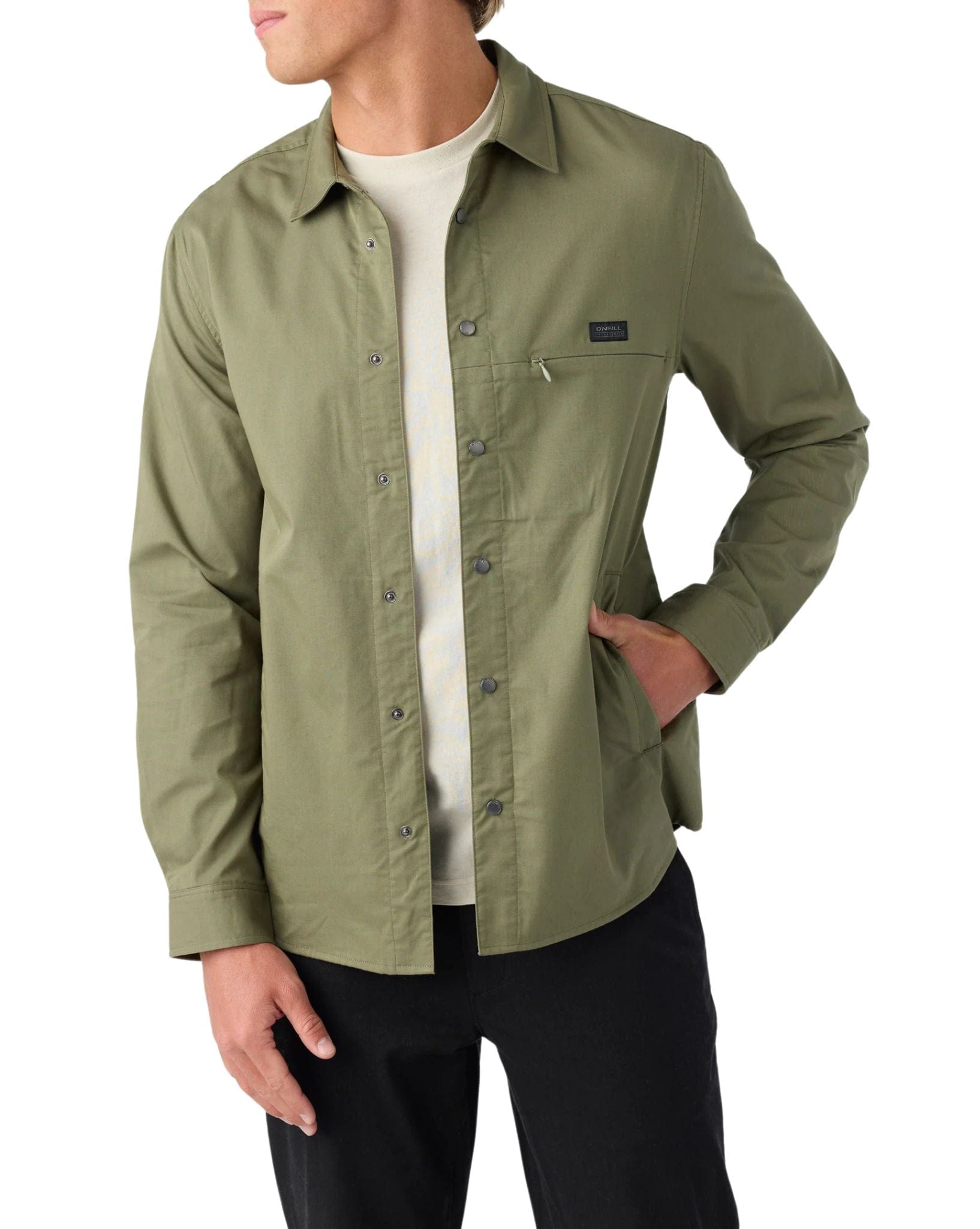 O'Neill Mens TRVLR Drifter Overshirt - Deep Lichen Green